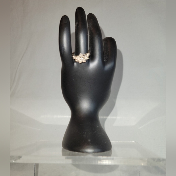 Vintage Flower ring 925 Sterling Silver size 7 - Picture 5 of 12